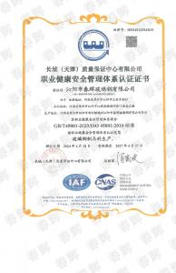 職業(yè)健康體系證書(shū)